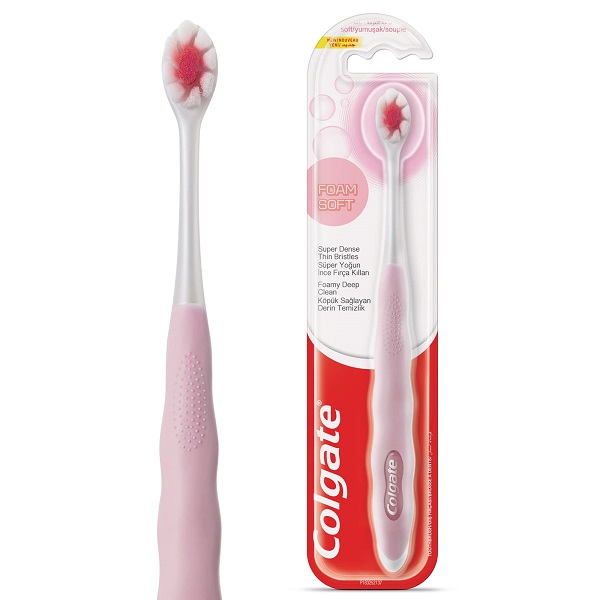 مسواک کلگیت سافت مدل Colgate Foam Soft Toothbrush Pink